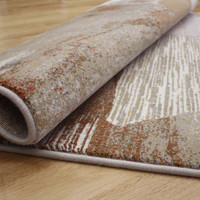 Brown Grey Hardwearing Modern Galleria Rug 9248