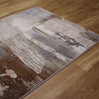Brown Grey Hardwearing Modern Galleria Rug 9248