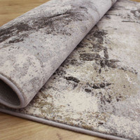 Grey Natural Modern Hardwearing Galleria Rug 9243
