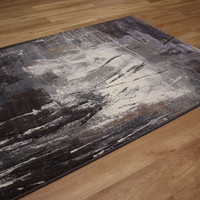 Hardwearing Modern Blue Abstract Galleria Rug 2626
