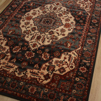 Persia Style Rust Moss Wool Rug Kashqai 77400