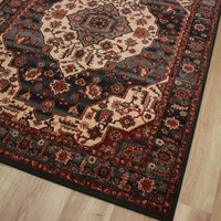 Persia Style Rust Moss Wool Rug Kashqai 77400