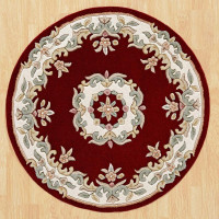 Royal Aubusson Red Circle Rug