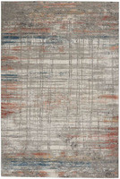 On Sale Rustic Textures RUS12 Grey Multi Abstract Rug 240x320cm