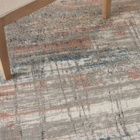 On Sale Rustic Textures RUS12 Grey Multi Abstract Rug 240x320cm