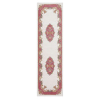 Royal Aubusson cream rose rug Runner