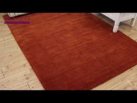 Terracotta SM Large wool plain rug Runner
