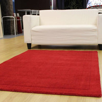 Bright Red SM Large Wool Rugs Runner