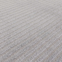 Kuza Plain Stripe Silver Modern Rug
