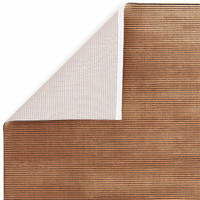 Kuza Plain Stripe Terracotta Modern Rug