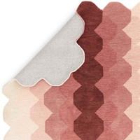 Hive Pink Geometric Thick Wool Rug