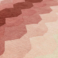 Hive Pink Geometric Thick Wool Rug