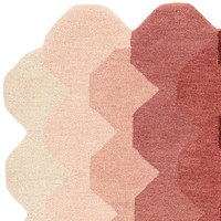Hive Pink Geometric Thick Wool Rug