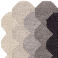 Hive Charcoal Geometric Thick Wool Rug