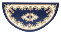 Royal Aubusson Circle Rug Blue Cream