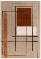 Reef Wool Rug RF20 Outline Terracotta