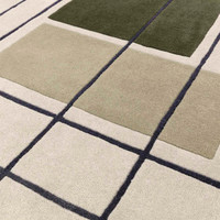 Reef Wool Rug RF21 Outline Khaki