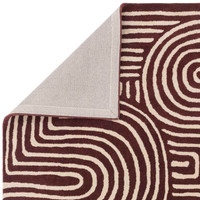 Reef Wool Rug RF29 Curve Plum