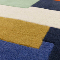 Reef Wool Rug RF33 Stacks Blue Multi