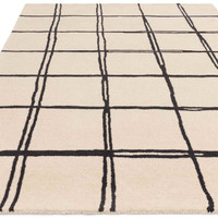 Albany Wool Rug Grid Monochrome