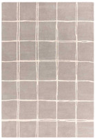 Albany Wool Rug Grid Silver Grey