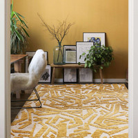 Mason Scatter Gold Soft Contemporary Rug