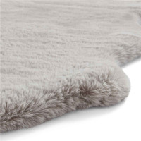 Super Teddy Silver Soft Faux Sheepskin