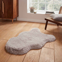 Super Teddy Silver Soft Faux Sheepskin