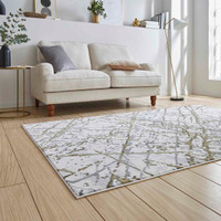 Artemis B8403A Gold Silver Silky Rug
