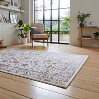 Creation 50112 Beige Silver Silky Rug