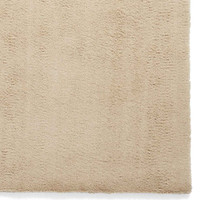 Kara Beige Shaggy Washable Plain Rug