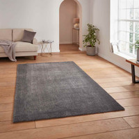Cove Charcoal Soft Plain Short Shaggy Rug
