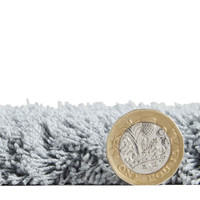 Kara Light Blue Shaggy Washable Plain Rug