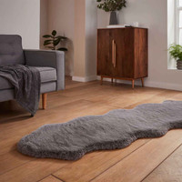 Super Teddy Grey Soft Faux Sheepskin