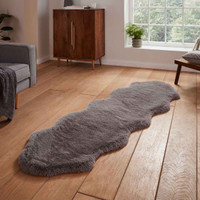 Super Teddy Grey Soft Faux Sheepskin