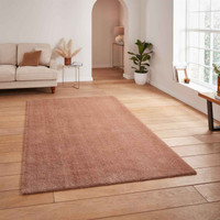 Kara Walnut Shaggy Washable Plain Rug