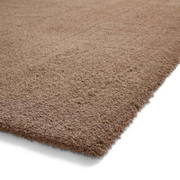 Kara Walnut Shaggy Washable Plain Rug