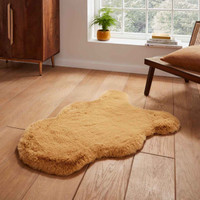 Super Teddy Mustard Soft Faux Sheepskin