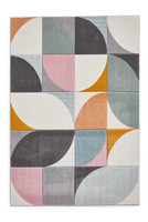 Matrix FE663 Multi Grey Pastal Carved Rug