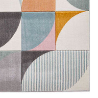 Matrix FE663 Multi Grey Pastal Carved Rug