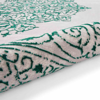 Artemis B9076A Green Silver Silky Rug
