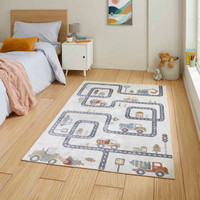 Vida Thin Soft Kids Map Rug