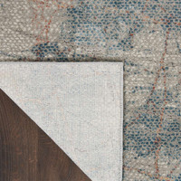 Rustic Textures RUS15 Light Grey Blue Abstract Rug Runner