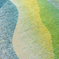 Himalaya Spring Green Blue Thin Rug 9379 LDP