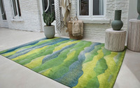 Himalaya Spring Green Blue Thin Rug 9379 LDP