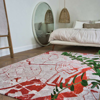 Cities Amsterdam Orange Cut 9323 Indoor Outdoor Washable Eco Rug
