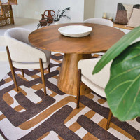 Kuba Bison Brown Thin Rug 9335 LDP