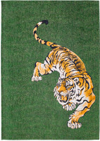 Tiger Green On Fire 9388 LDP Indoor Outdoor Washable Eco Rug