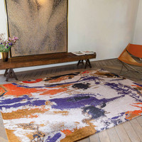 Fresque Purple Game Thin Rug 9342 LDP