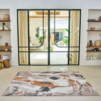 Fresque Middle Of Thin Rust Rug 9344 LDP